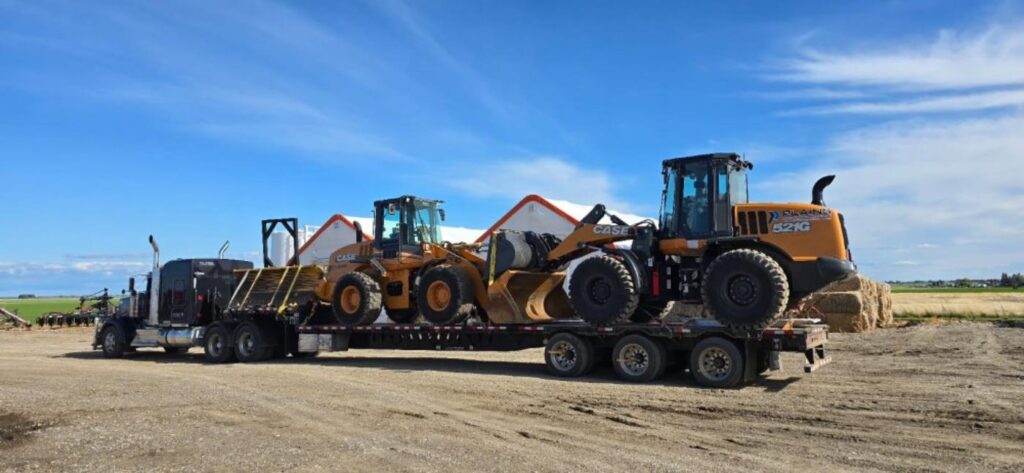 heavy equipment transport western canada plains