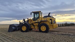 volvo-l70h-side-view-at-sunset-wheel-loader-for-sale-western-canada