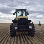 Rear view of 2010 Komatsu WA250-6 showing tire alignment and rear counterweight