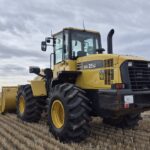 Rear view of 2010 Komatsu WA250-6 showing counterweight and tires