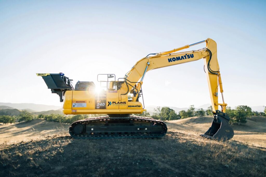 Komatsu PC240LC excavator available for rent in Western Canada