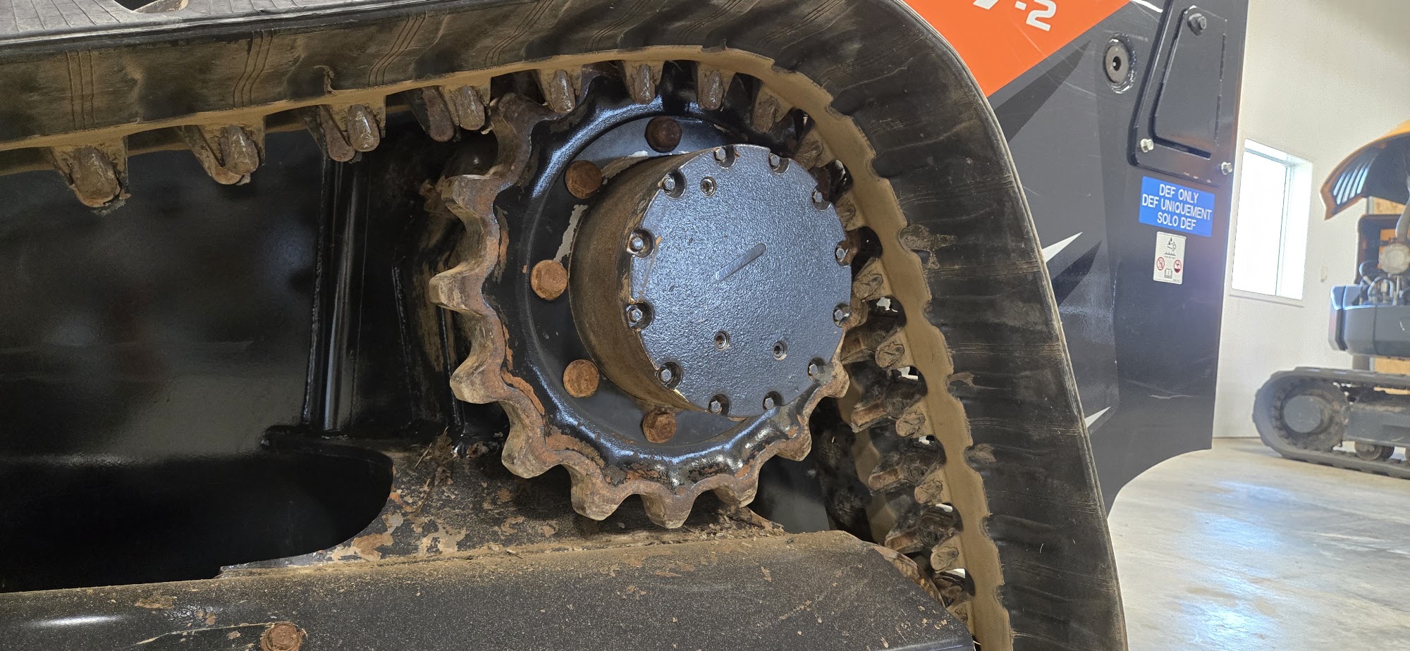 2021 Kubota SVL97-2 track skid steer for sale in Western Canada, drive sprocket undercarriage