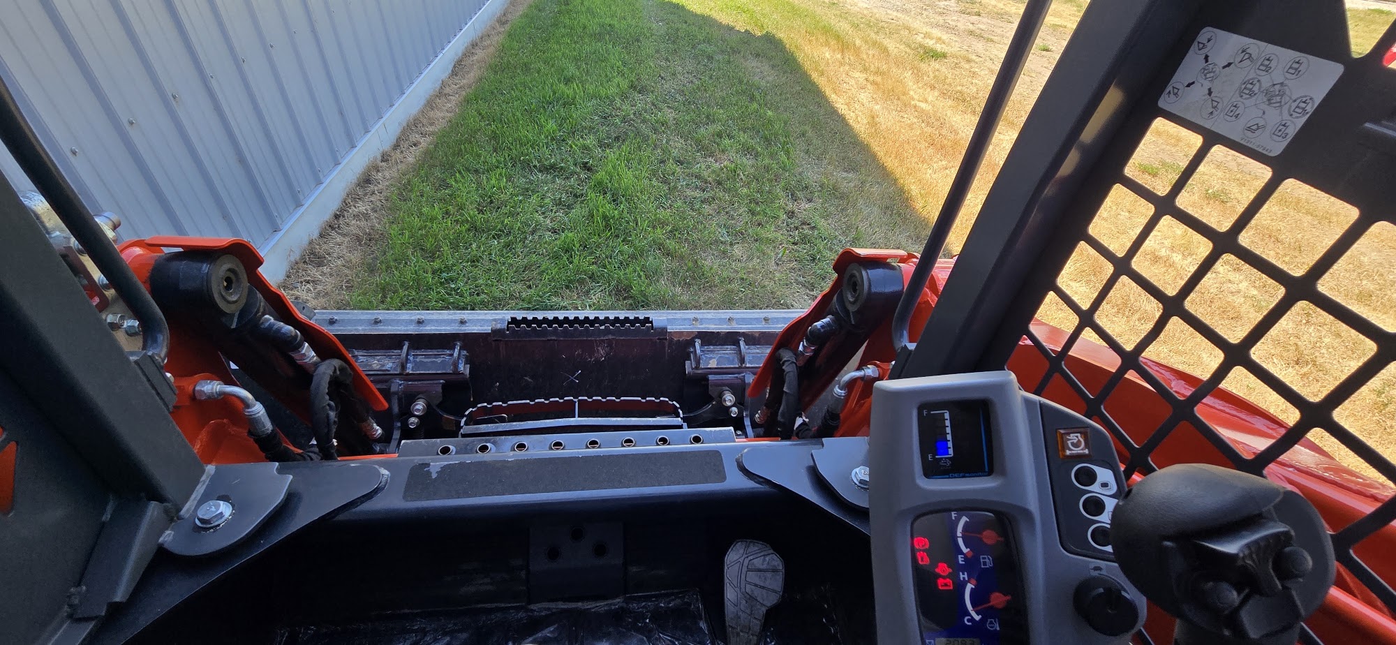 2021 Kubota SVL97-2 track skid steer for sale in Western Canada, operator view display