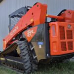 2021 Kubota SVL97-2 track skid steer for sale in Western Canada, rear three quarter engine door